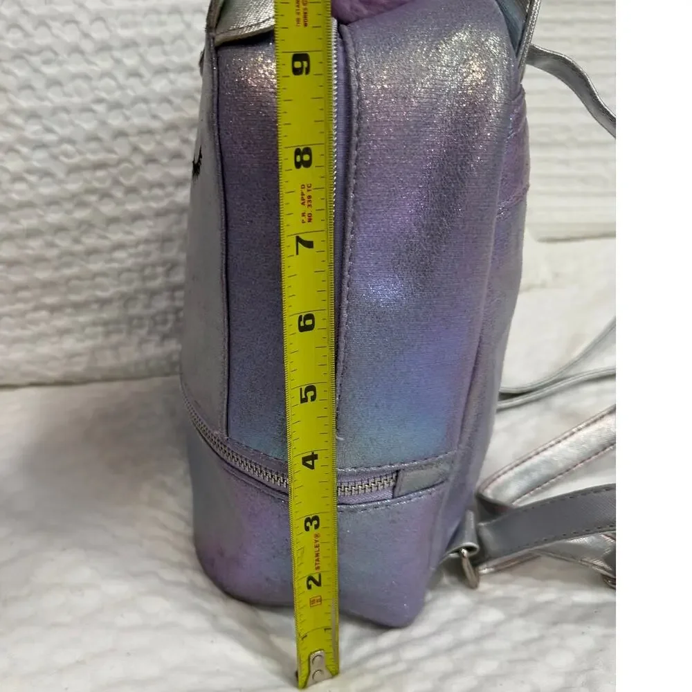 Unicorn Mini Backpack Purple Iridescent Under One Sky Kawaii Fairycore Pom Charm